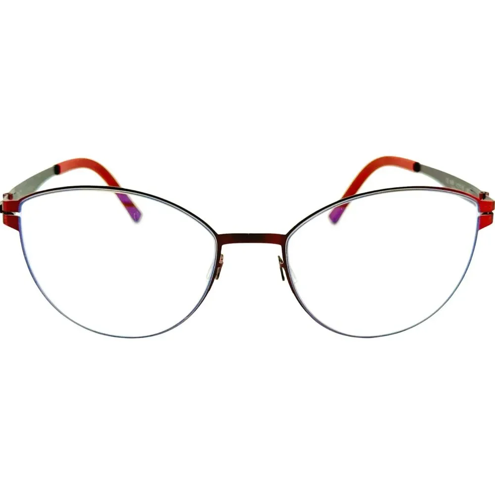 OVVO 5013 Womens Flexible Metal Eyeglass Frame 62C Red 51-19